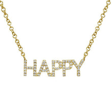 Load image into Gallery viewer, Pave Block Happy Necklace