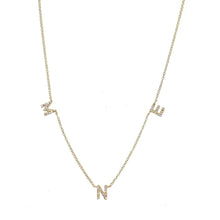 Load image into Gallery viewer, Diamond Initial Necklace