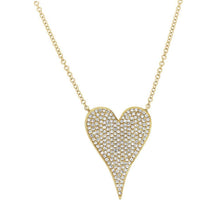 Load image into Gallery viewer, Pave Diamond Heart Necklace