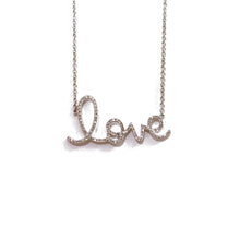 Load image into Gallery viewer, Diamond Script Love Necklace
