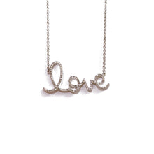 Load image into Gallery viewer, Diamond Script Love Necklace