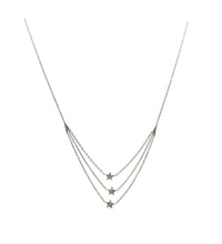 Load image into Gallery viewer, Triple Layer Pave Star Necklace