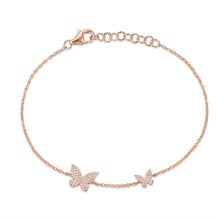 Load image into Gallery viewer, Double Butterfly Chain Bracelet