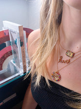 Load image into Gallery viewer, Rainbow Gemstone Evil Eye Necklace