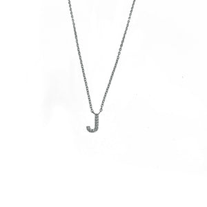 Pave Single Initial Necklace
