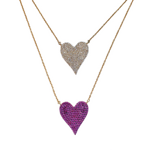 Load image into Gallery viewer, Large Reversible Heart Necklace