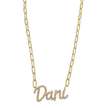 Load image into Gallery viewer, Diamond Script Name Necklace on Link Chain