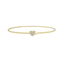 Load image into Gallery viewer, Pave Heart Bangle