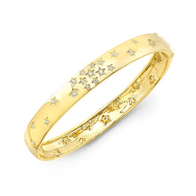 Load image into Gallery viewer, Gold Bangle with Scattered Stars
