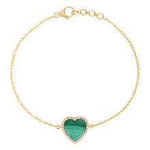 Load image into Gallery viewer, Gemstone Heart Bracelet
