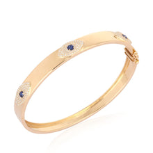 Load image into Gallery viewer, Stationed Evil Eye Bangle Bracelet
