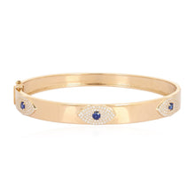 Load image into Gallery viewer, Stationed Evil Eye Bangle Bracelet