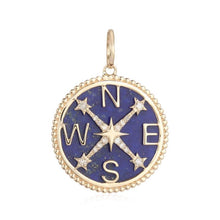 Load image into Gallery viewer, Gemstone Compass Charm