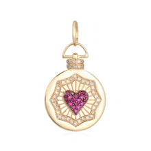 Load image into Gallery viewer, Rotating Heart Medallion Charm