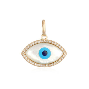 Mother Of Pearl and Turquoise Evil Eye