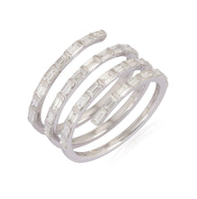 Load image into Gallery viewer, Baguette Coil Wrap Ring
