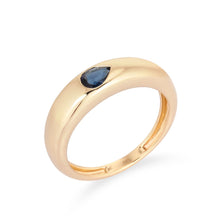 Load image into Gallery viewer, Gemstone Pear Gold Dome Ring