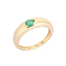 Load image into Gallery viewer, Gemstone Pear Gold Dome Ring