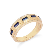 Load image into Gallery viewer, Diamond Outlined Baguette Ring