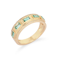 Load image into Gallery viewer, Diamond Outlined Baguette Ring