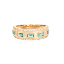 Load image into Gallery viewer, Diamond Outlined Baguette Ring