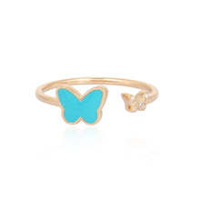 Load image into Gallery viewer, Enamel Butterfly Open Ring
