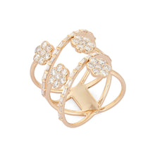 Load image into Gallery viewer, Diamond Multi Flower Ring