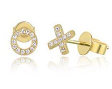 Load image into Gallery viewer, XO Pave Studs
