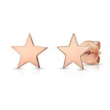 Load image into Gallery viewer, Solid Gold Star Studs