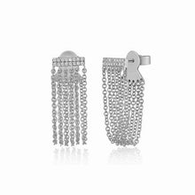 Load image into Gallery viewer, Double Row Bar Chain Earrings