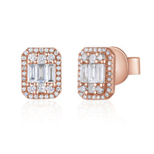 Load image into Gallery viewer, Emerald Illusion Studs