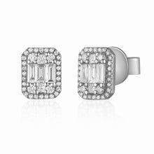 Load image into Gallery viewer, Emerald Illusion Studs