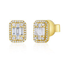 Load image into Gallery viewer, Emerald Illusion Studs