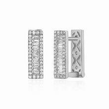 Load image into Gallery viewer, Baguette Illusion Bar Earrings