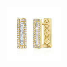 Load image into Gallery viewer, Baguette Illusion Bar Earrings