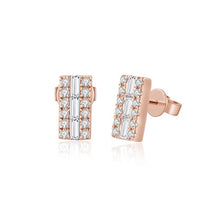 Load image into Gallery viewer, Mini Baguette Illusion Studs