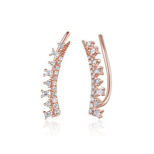 Load image into Gallery viewer, Multi Baguette Crawler Earrings