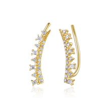 Load image into Gallery viewer, Multi Baguette Crawler Earrings
