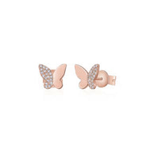 Load image into Gallery viewer, Half Pave Butterfly Studs