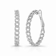 Load image into Gallery viewer, Cuban Chain Hoop Earrings