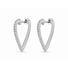 Load image into Gallery viewer, Pave Diamond V Huggies