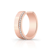 Load image into Gallery viewer, Solid Gold Cuff with Diamond Edge