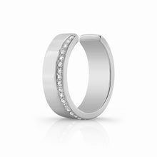 Load image into Gallery viewer, Solid Gold Cuff with Diamond Edge