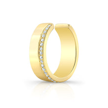 Load image into Gallery viewer, Solid Gold Cuff with Diamond Edge