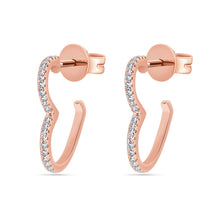 Load image into Gallery viewer, Sideways Heart Pave Earrings