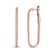 Load image into Gallery viewer, Rounded Rectangle Hoop Earrings