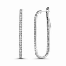 Load image into Gallery viewer, Rounded Rectangle Hoop Earrings