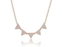 Load image into Gallery viewer, Repeating Triangle Pave Diamond Necklace