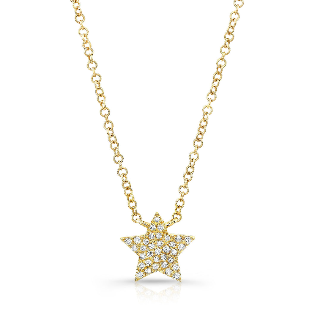 Small Star Pave Necklace