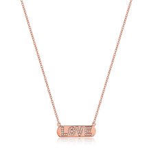 Load image into Gallery viewer, Gold Bar LOVE Necklace